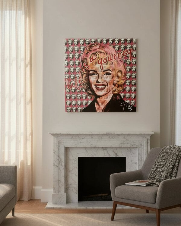 Lianne Schotman Schilderij Marilyn Monroe van Lianne Schotman