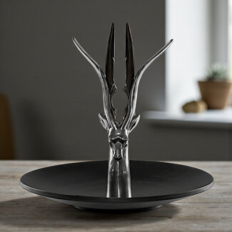 Corry Ammerlaan Ge Wij Notenkraker van Resin - RVS