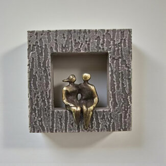 Ger van Tankeren Wanddecoratie bewondering voor elkaar grijs/zwart