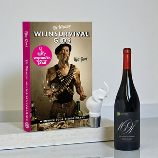 Corry Ammerlaan Wijnpakket met wijnboek Ilja Gort, Olifant wijnstop & wijn Corte Ibla Rosso