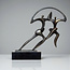 Krachtig bronzen beeld 'Samen vooruit' (incl. verzending)