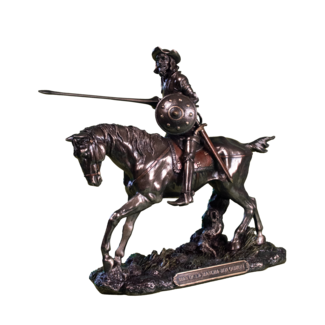 Don Quichot beeld 18.5 cm hoog bronskleur