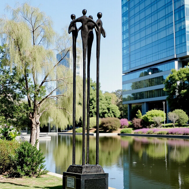 Corry Ammerlaan Een gemeenschappelijke band bronzen beeld