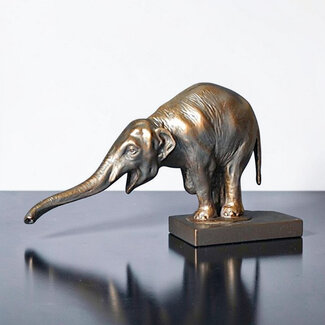 Bedelende Aziatische olifant naar Bugatti