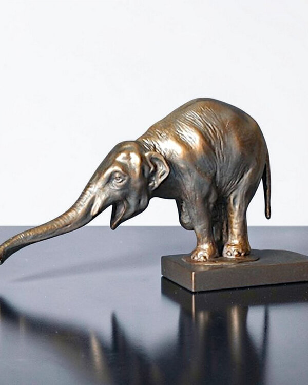 Bedelende Aziatische olifant naar Bugatti