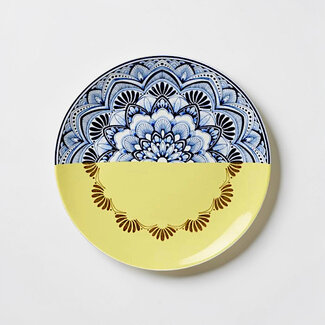 Wandbord Mandala Geel – Keramiek van Heinen