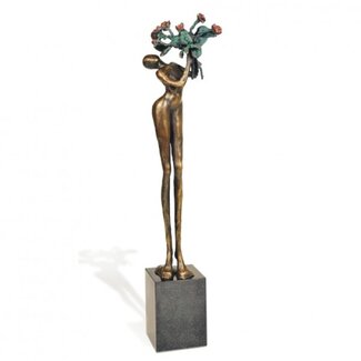 Bronzen beeld La vie en rose (incl. luxe geschenkverpakking)