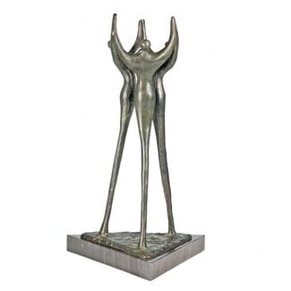 Corry Ammerlaan Bronzen beeld Samenwerking op niveau