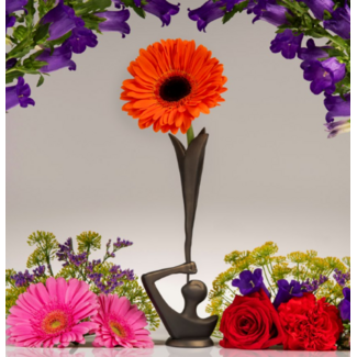 de Loftrompet met bloem beeld zwart