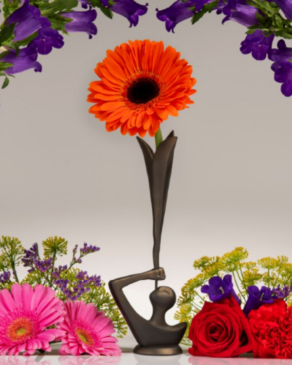 de Loftrompet met bloem beeld zwart