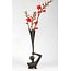 Beeld zwart van resin met bloem