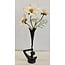 Beeld zwart van resin met bloem