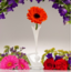Beeld wit van resin met bloem