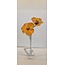 Beeld wit van resin met bloem
