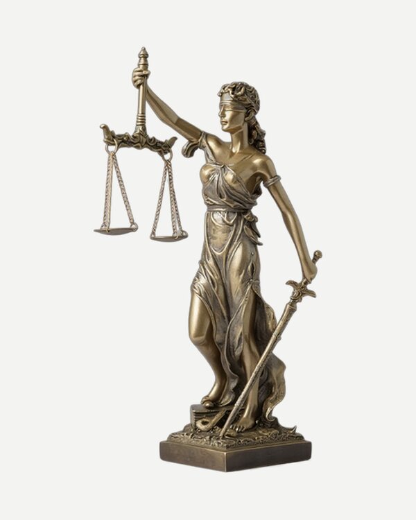 Vrouwe Justitia (31 cm) - krachtig symbool van recht en gerechtigheid