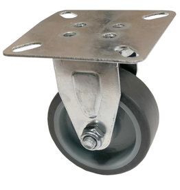 Swivel wheel with plate without brake