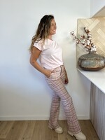 Lindy check pant pink