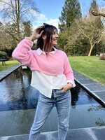 LOTgarc Pullover crop top TU pink