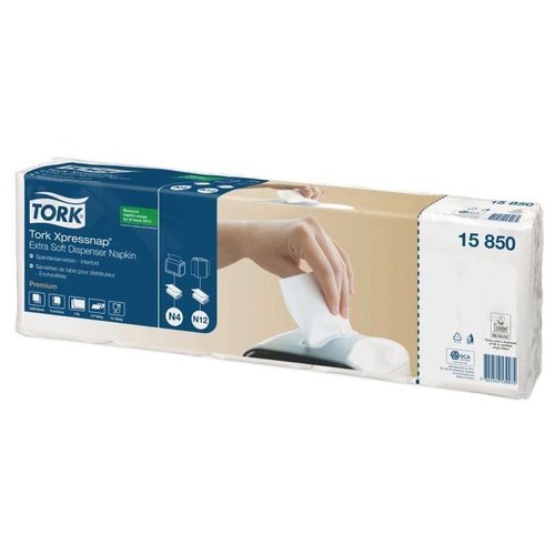 Tork Ekstramiękkie, białe serwetki dyspenserowe 8000 szt. | 40,4x35,3x(H)55,9cm Tork Ekstramiękkie, białe serwetki dyspenserowe 8000 szt. | 40,4x35,3x(H)55,9cm