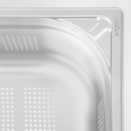 Vogue Pojemnik perforowany GN 1/1 150mm ze stali nierdzewnej Vogue Heavy Duty