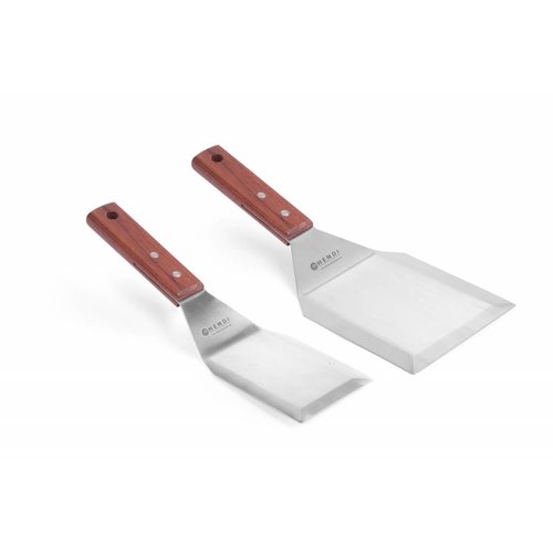 Hendi Hoekige spatel steak | houten handvat | twee maten Hendi Hoekige spatel steak | houten handvat | twee maten