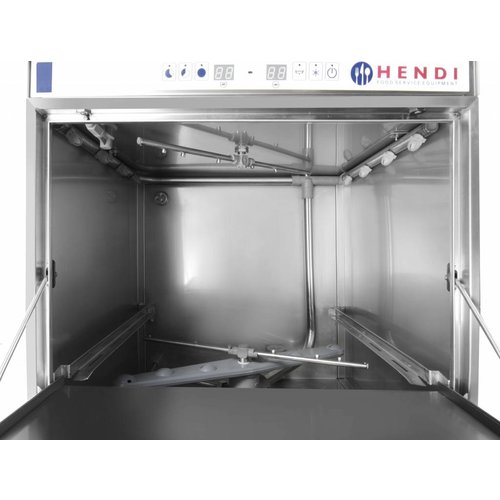 Hendi Zmywarka do naczyń - elektroniczna 50x50 z dozownikiem detergentu | 3 programy mycia | sterowanie elektroniczne | 570x600(+370)x(H)830 mm Hendi Zmywarka do naczyń - elektroniczna 50x50 z dozownikiem detergentu | 3 programy mycia | sterowanie elektroniczne | 570x600(+370)x(H)830 mm
