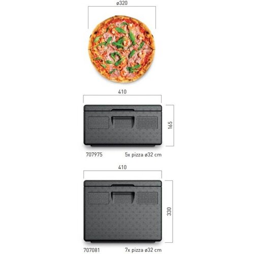 Hendi Pojemnik termoizolacyjny Kitchen Line do pizzy | 410x410x(H)330 mm Hendi Pojemnik termoizolacyjny Kitchen Line do pizzy | 410x410x(H)330 mm