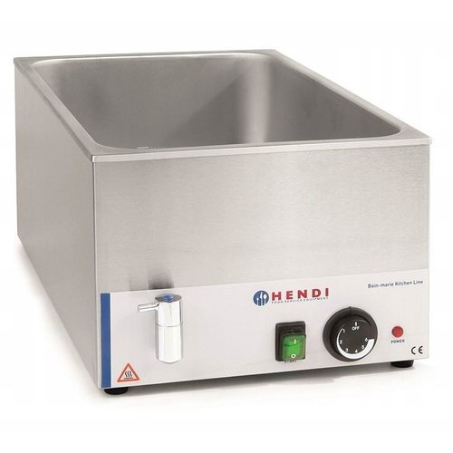 Hendi Bemar elektryczny 1-komorowy, GN 1/1, nastawny z kranem spustowym, 1,2 kW