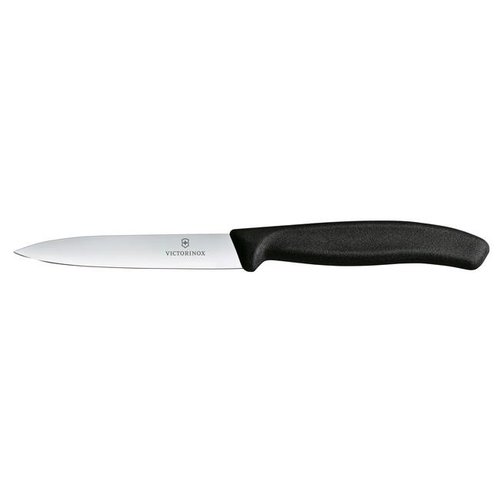 Victorinox Victorinox Swiss Classic Nóż do jarzyn, gładki, 10 cm, czarny Victorinox Victorinox Swiss Classic Nóż do jarzyn, gładki, 10 cm, czarny
