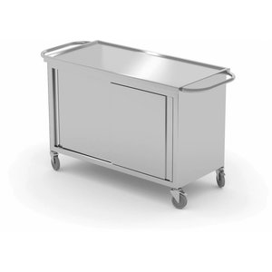 XXLselect Trolley mit Schrank mit Schiebetüren | W: 1000 - 1200 mm | D: 600mm