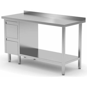 XXLselect Tabelle Wandschrank mit zwei Schubladen und ein Regal | Breite: 800-1900mm | D: 700mm