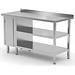 XXLselect Wall table with a cabinet with hinged doors and two shelves cabinet on the left side width: 800 - 1900mm | depth: 700mm XXLselect Wall table with a cabinet with hinged doors and two shelves cabinet on the left side width: 800 - 1900mm | depth: 700mm