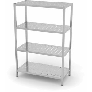XXLselect Regał magazynowy 1800mm 4 półki perforowane | szer: 600 - 1400mm | gł: 400mm