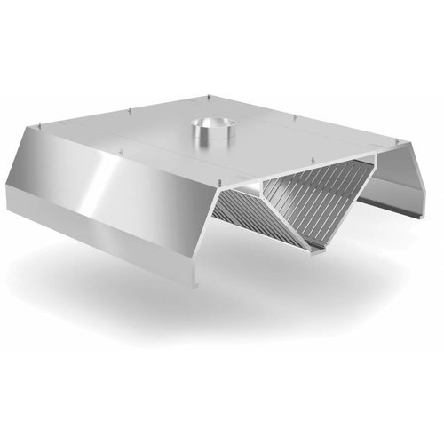 XXLselect Okap centralny trapezowy | szer: 1000 - 5000mm | gł: 2000mm