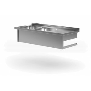 XXLselect Tabelle hängt von den beiden Kammern | 400x400x Kammer (H) von 250 mm links | W: 1100 - 1600 mm | D: 700mm