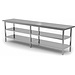 XXLselect Die zentrale Tabelle mit zwei Regalen | Breite: 2000 - 2800 mm | D: 800mm XXLselect Die zentrale Tabelle mit zwei Regalen | Breite: 2000 - 2800 mm | D: 800mm