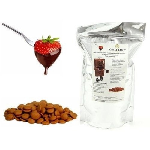 Callebaut Belgische Milchschokolade und Fondue-Brunnen | 1 kg Callebaut Belgische Milchschokolade und Fondue-Brunnen | 1 kg