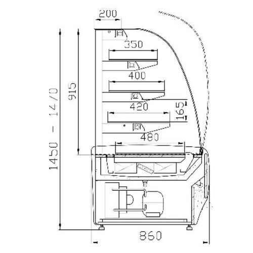 XXLselect Gebäck neutral | 350L | 1340x860x (H) 1470 mm XXLselect Gebäck neutral | 350L | 1340x860x (H) 1470 mm