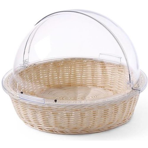 Hendi Kosz do pieczywa z polirattanu z pokrywą rolltop | śr.400x(H)100/285mm Hendi Kosz do pieczywa z polirattanu z pokrywą rolltop | śr.400x(H)100/285mm