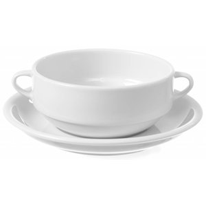 Fine Dine Bulionówka z uszami Bianco | 380 ml lub spodek Fine Dine Bulionówka z uszami Bianco | 380 ml lub spodek