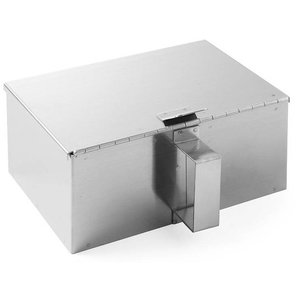 Hendi Stainless steel ash container with a lifting lid | 210x140x (H) 90mm Hendi Stainless steel ash container with a lifting lid | 210x140x (H) 90mm