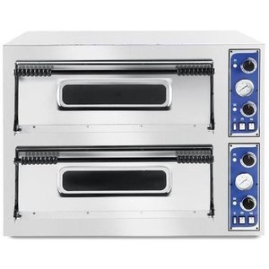 Hendi Pizzaofen Grund XL 99 | 2-Kammer | 18x35cm | 26400W | 400V | 1360x1204x(H)745mm Hendi Pizzaofen Grund XL 99 | 2-Kammer | 18x35cm | 26400W | 400V | 1360x1204x(H)745mm