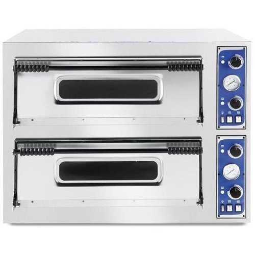 Hendi Pizza oven Basic XL 99 | 2-kamer | 18x35cm | 26400W | 400V | 1360x1204x(H)745mm Hendi Pizza oven Basic XL 99 | 2-kamer | 18x35cm | 26400W | 400V | 1360x1204x(H)745mm