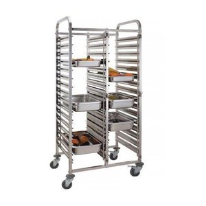 XXLselect Wózek podwójny do transportu pojemników i tac | 30x GN1/1 | 550x740x(H)1735mm XXLselect Wózek podwójny do transportu pojemników i tac | 30x GN1/1 | 550x740x(H)1735mm