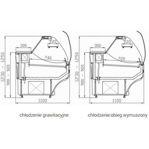 XXLselect Kühltheke mit der Erzeugung | 2000x1100x (H) 1250mm | gebogenes Glas XXLselect Kühltheke mit der Erzeugung | 2000x1100x (H) 1250mm | gebogenes Glas