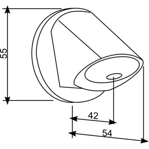 XXLselect Vandalensicher feste Duschkopf | 54x (H) 55 mm