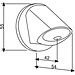 XXLselect Vandalensicher feste Duschkopf | 54x (H) 55 mm