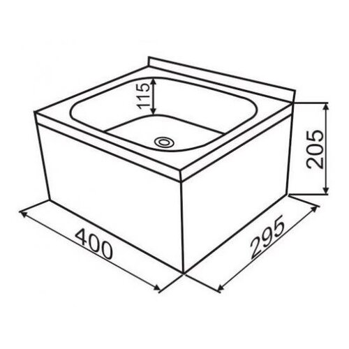 XXLselect Edelstahl-Spüle | 400x295x (H) 205mm XXLselect Edelstahl-Spüle | 400x295x (H) 205mm