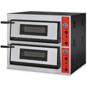 GGF Piec do pizzy 2-komorowy 14400W | 12x Ø 30cm | 230V GGF Piec do pizzy 2-komorowy 14400W | 12x Ø 30cm | 230V