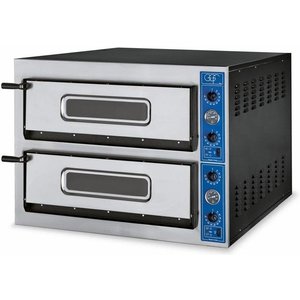 GGF Piec do pizzy 2-komorowy 14400W | 12x Ø 30cm | 230V GGF Piec do pizzy 2-komorowy 14400W | 12x Ø 30cm | 230V